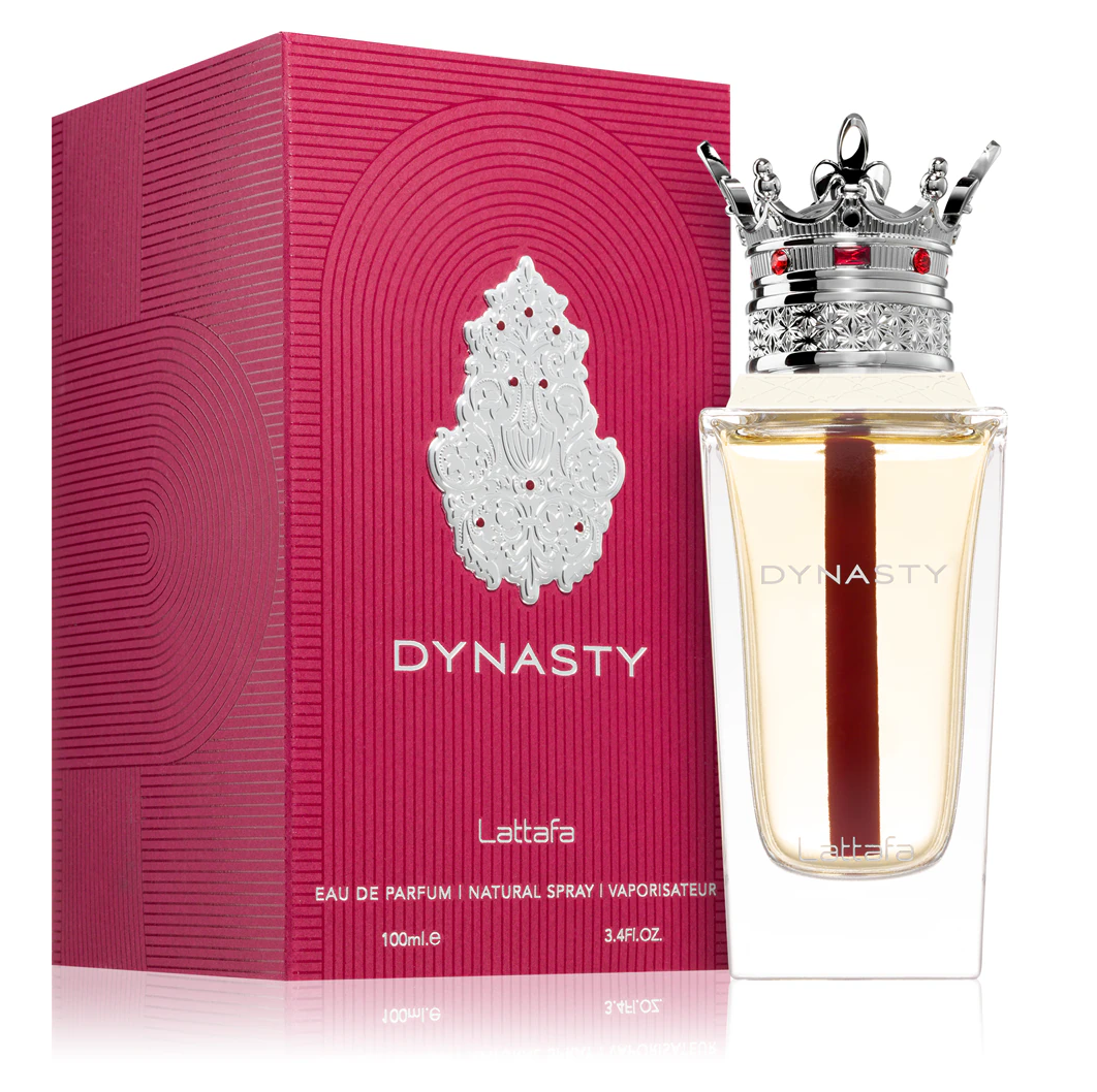 Lattafa Dynasty 100ml Eau de Parfum bottle with box