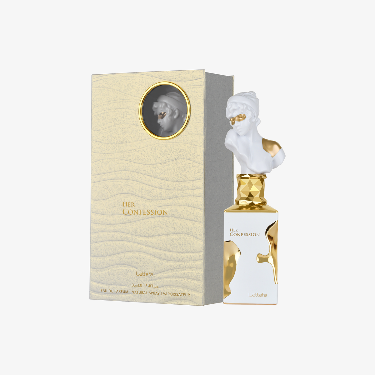 Official Lattafa Her Confession 100ml Eau de Parfum bottle and box