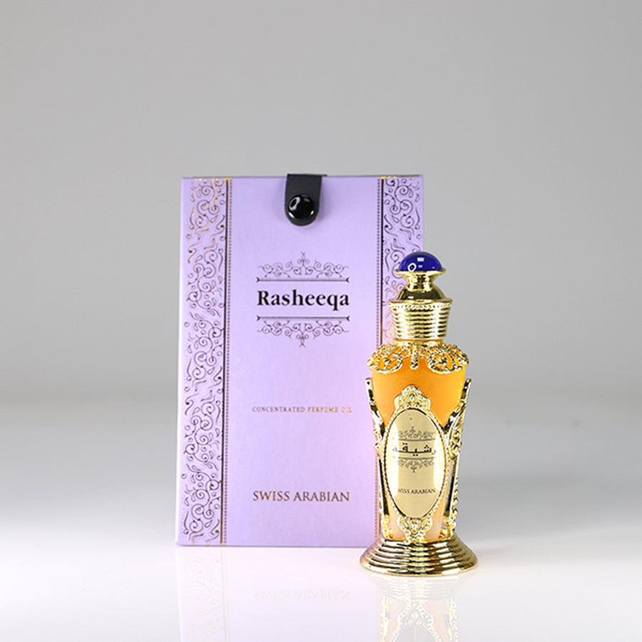 Swiss Arabian Rasheeqa 20ml concentrated perfume oil bottle and box